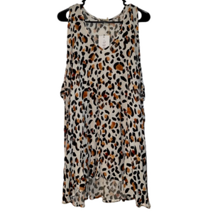 NWT Women’s Show Me Your Mumu Brand Animal Print Split Sleeve Top Size XS